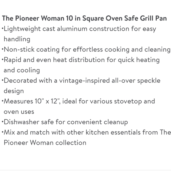 ❤️ New Pioneer Woman Prairie Cowboy Grill Steak Pan with Steak Knifes - Picture 9 of 10